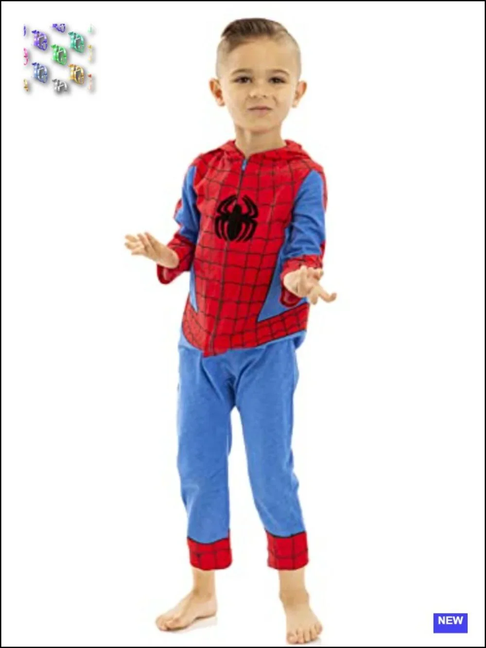 Marvel Spider-Man Cosplay Zip Up Coverall Toddler Boys Halloween Costume